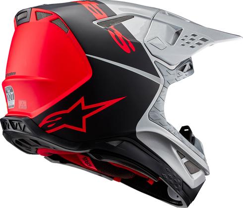 ALPINESTARS Supertech M10 Helmet - Flood - MIPS? - Gloss Silver/Black/Orange Fluo - XL 8301023-1954-XL