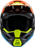 ALPINESTARS Youth SM3 Helmet - Fray - Gloss Black/Orange/Yellow Fluo - Small 8301625-1455-YS