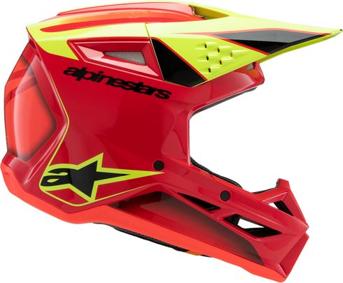 ALPINESTARS Youth SM3 Helmet - Fray - Gloss Red/Yellow Fluo/Black - Small 8301625-3051-YS