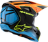ALPINESTARS Youth SM3 Helmet - Fray - Gloss Black/Orange/Yellow Fluo - Small 8301625-1455-YS