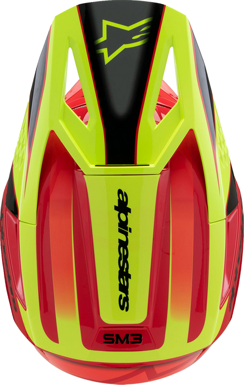 ALPINESTARS Youth SM3 Helmet - Fray - Gloss Red/Yellow Fluo/Black - Small 8301625-3051-YS