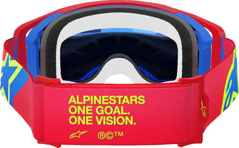 ALPINESTARS GOGGLES Supertech Goggle - Corp - Red/Blue - ABS Vision - Blue Mirror Lens 5100325-3055