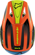 ALPINESTARS Youth SM3 Helmet - Fray - Gloss Black/Orange/Yellow Fluo - Medium 8301625-1455-YM