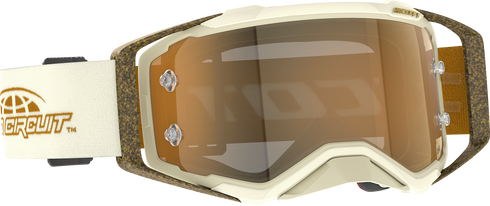 SCOTT Prospect Pro Circuit Amplifier Goggle - Beige/White/Brown - Gold Chrome Works Lens 423514-1074324