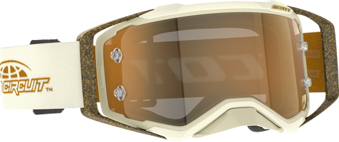 SCOTT Prospect Pro Circuit Amplifier Goggle - Beige/White/Brown - Gold Chrome Works Lens 423514-1074324