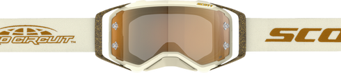 SCOTT Prospect Pro Circuit Amplifier Goggle - Beige/White/Brown - Gold Chrome Works Lens 423514-1074324