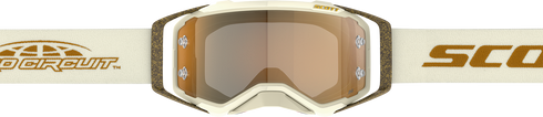 SCOTT Prospect Pro Circuit Amplifier Goggle - Beige/White/Brown - Gold Chrome Works Lens 423514-1074324