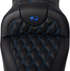 SADDLEMEN Roadsofa™ Seat - with Backrest - Blue Stitch - FL '08-'23 808-07B-182B1