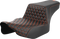 SADDLEMEN Step-Up Seat - Extended Reach - Front Honeycomb - Orange Stitch - FL '23-'24 823-07-17803