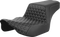 SADDLEMEN Step-Up Seat - Extended Reach - Front Honeycomb - Silver Stitch - FL '23-'24 823-07-17805
