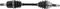 QuadBoss 04-07 Honda TRX400FA FourTrax Rancher 4x4 AT Front Left Replacement Axle