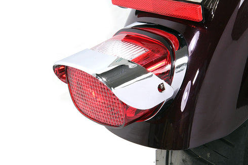 V-Twin Chrome Tail Lamp Visor Smooth - 42-0000