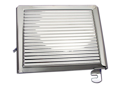 V-Twin Chrome Ribbed Battery Side Cover - 42-0010