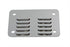 V-Twin License Plate Backing Plate Louvered Style Chrome - 42-0031