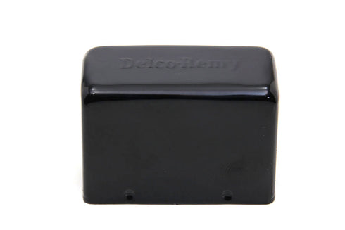 V-Twin Black Replica Delco Remy Style Relay Cover - 42-0053