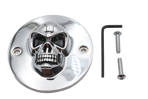 V-Twin Skull Face Ignition System Cover Chrome - 42-0081