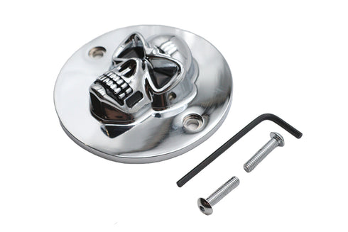 V-Twin Skull Face Ignition System Cover Chrome - 42-0081