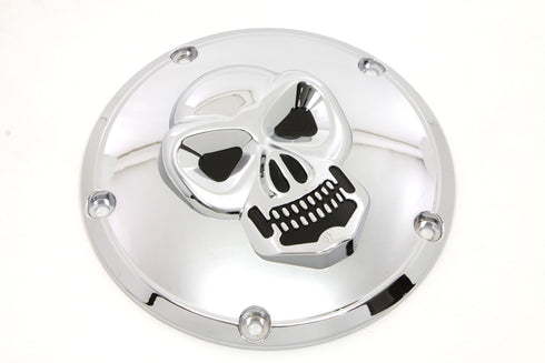 V-Twin Skull Derby Cover Chrome - 42-0092