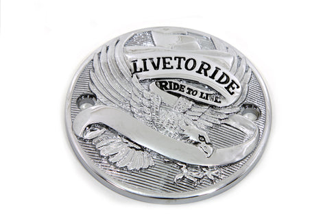 V-Twin Chrome 2-hole Live to Ride Ignition System Cover - 42-0106