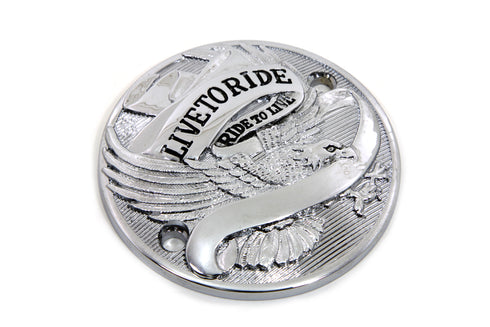 V-Twin Chrome 2-hole Live to Ride Ignition System Cover - 42-0106