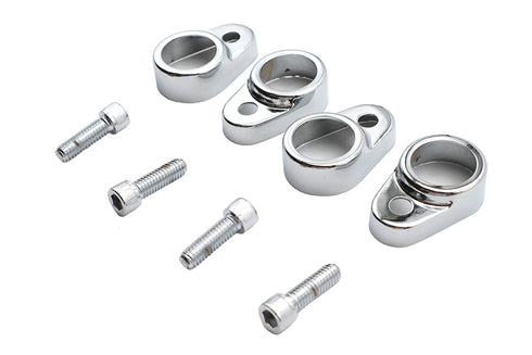 V-Twin Tappet Block Cover Set Chrome - 42-0115