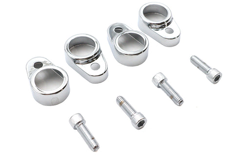 V-Twin Tappet Block Cover Set Chrome - 42-0115