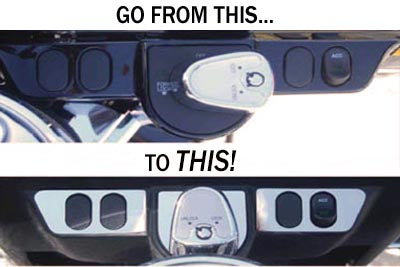 V-Twin Ignition Switch Cover Set Chrome - 42-0166