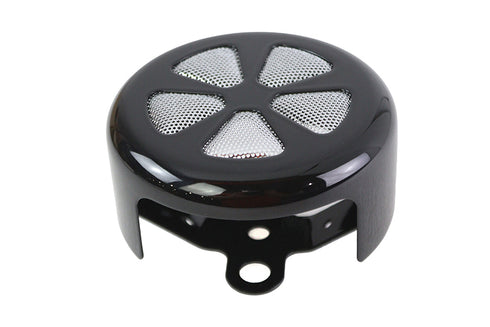 V-Twin 5 Spoke Round Horn Cover Black - 42-0172