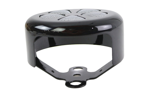 V-Twin 5 Spoke Round Horn Cover Black - 42-0172