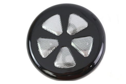 V-Twin 5 Spoke Round Horn Cover Black - 42-0172