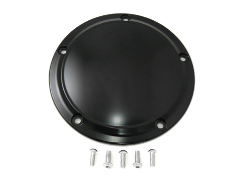 V-Twin Matte Black 5-Hole Smooth Derby Cover - 42-0191