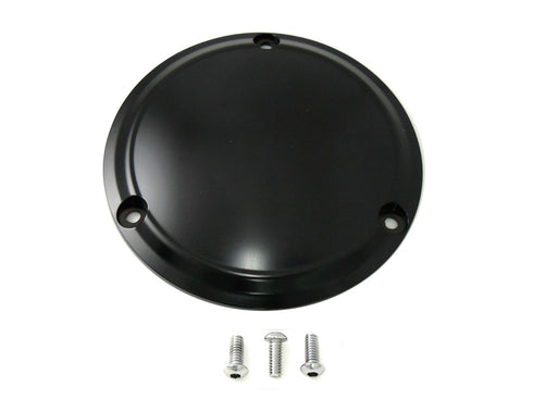 V-Twin Matte Black 3-Hole Smooth Derby Cover - 42-0195