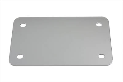 V-Twin License Plate Frame Backing Plate Chrome Smooth Style - 42-0213