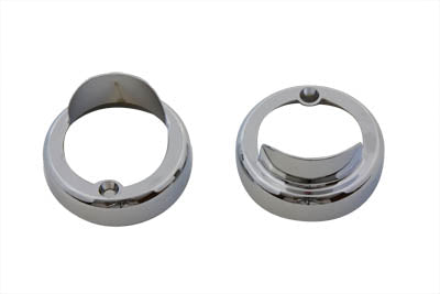 V-Twin Chrome Bullet Marker Lamp Visor - 42-0218