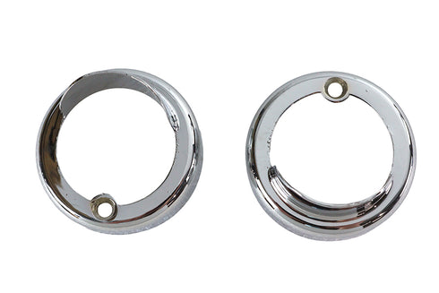 V-Twin Chrome Bullet Marker Lamp Visor - 42-0218