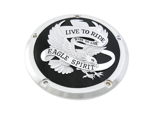 V-Twin Eagle Spirit Derby Cover Black - 42-0225