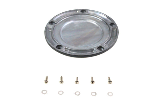 V-Twin M8 Flat Black 5-Hole Smooth Derby Cover - 42-0231