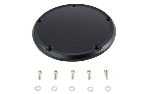 V-Twin M8 Wrinkle Black 5-Hole Smooth Derby Cover - 42-0232