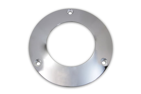 V-Twin 3-Hole C-Thru Derby Cover Chrome - 42-0238