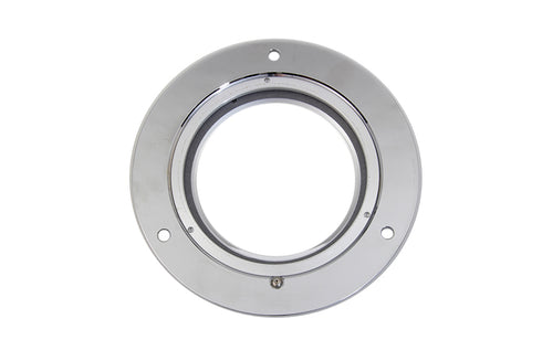 V-Twin 3-Hole C-Thru Derby Cover Chrome - 42-0238