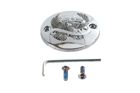 V-Twin M8 Ignition System Cover Eagle Chrome - 42-0242