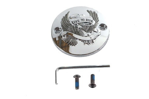 V-Twin M8 Ignition System Cover Eagle Chrome - 42-0242