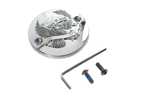 V-Twin M8 Ignition System Cover Eagle Chrome - 42-0242