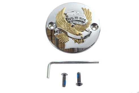 V-Twin M8 Ignition System Cover Eagle Gold - 42-0243