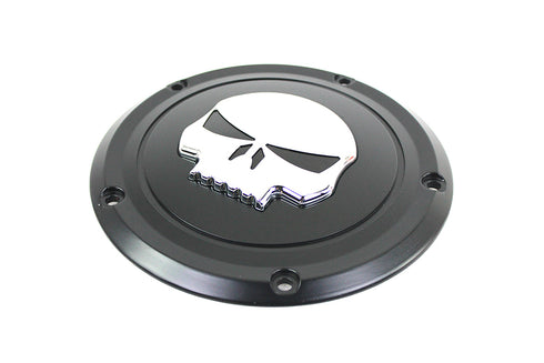 V-Twin Black 5 Hole Skull Derby Cover - 42-0270