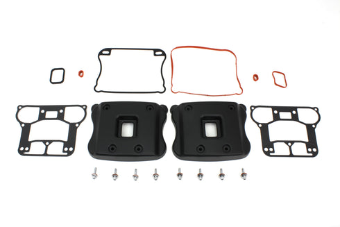 V-Twin Rocker Box Cover Set Black - 42-0353