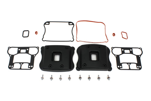 V-Twin Rocker Box Cover Set Black - 42-0353