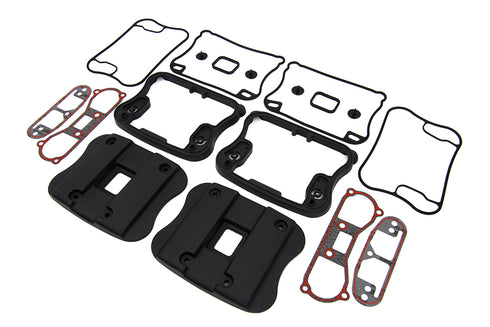 V-Twin Top Rocker Box Cover and D-Ring Kit Black - 42-0363