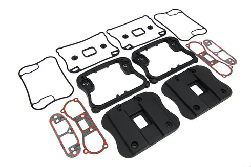 V-Twin Top Rocker Box Cover and D-Ring Kit Black - 42-0363