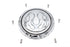 V-Twin Chrome 6-Hole Flame Derby Cover - 42-0468